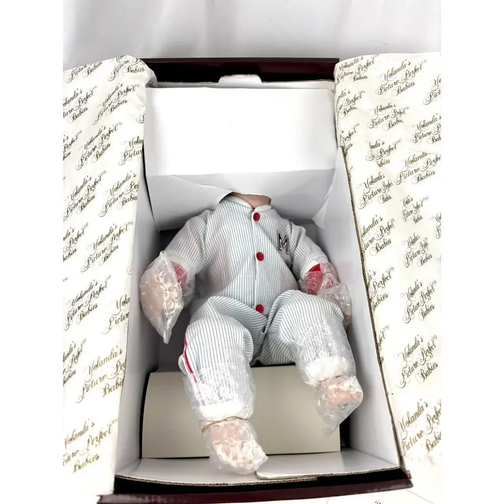 VTG Porcelain Doll‎ Michael By Yolanda Bello Knowles 1990's Boxed COA